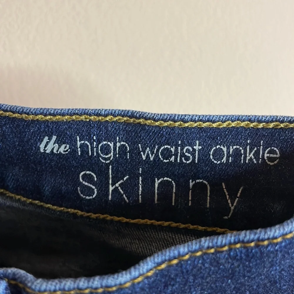 ‼️ 7 for All Mankind | 7 Jeans | Retro Blue High-waisted Skinny Jeans | Sz 24 - Picture 4 of 4